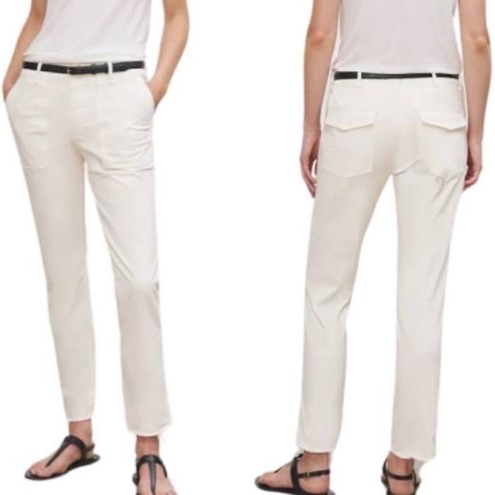 Nili Logan The Jenna Low Waist Patch pocket Pants White 0